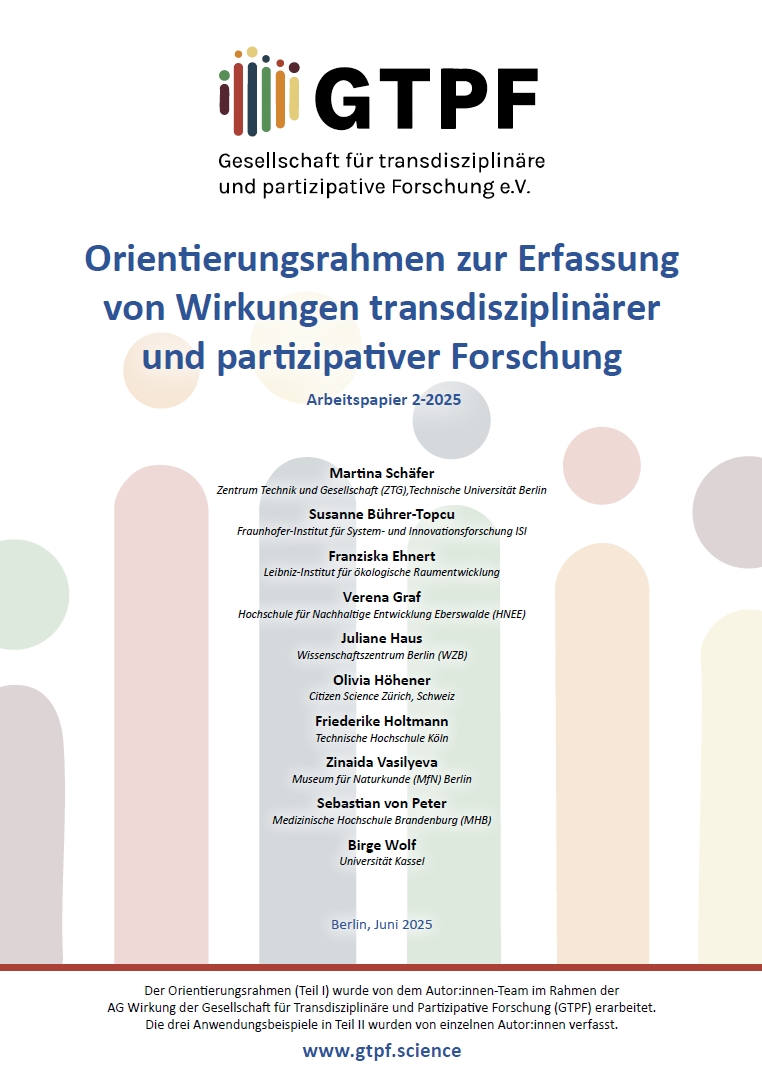 Orientierungsrahmen zur Erfassung von Wirkungen transdisziplinärer und partizipativer Forschung